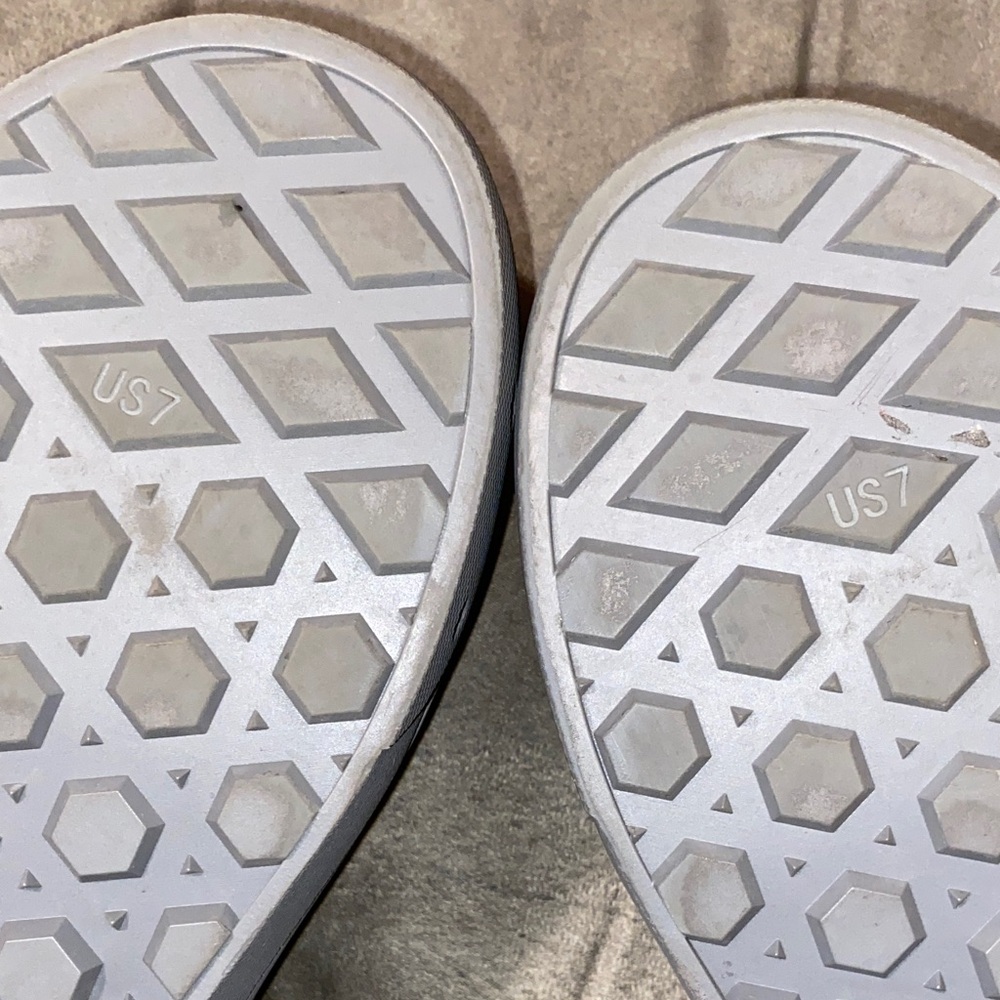 Vans Gray Perforated Slip-On Loafers - Picture 6 of 7